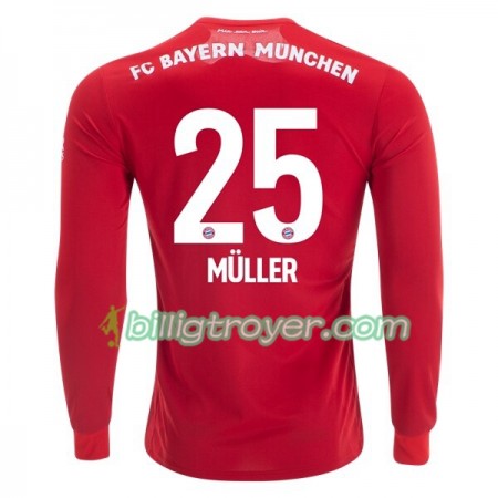 Billige Fotballdrakter FC Bayern München Thomas Müller 25 Hjemmedraktsett 2019/20 Langermet